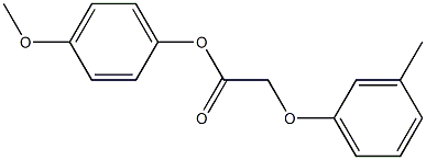 4-methoxyphenyl 2-(3-methylphenoxy)acetate Struktur