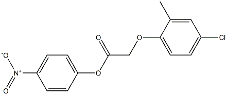 4-nitrophenyl 2-(4-chloro-2-methylphenoxy)acetate Struktur