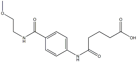 5-(4-{[(2-methoxyethyl)amino]carbonyl}anilino)-5-oxopentanoic acid Struktur