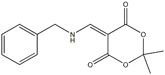 5-[(benzylamino)methylene]-2,2-dimethyl-1,3-dioxane-4,6-dione Struktur