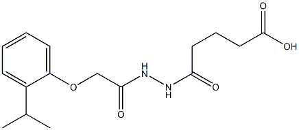 5-{2-[2-(2-isopropylphenoxy)acetyl]hydrazino}-5-oxopentanoic acid Struktur