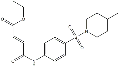 ethyl (E)-4-{4-[(4-methyl-1-piperidinyl)sulfonyl]anilino}-4-oxo-2-butenoate Struktur