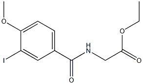 ethyl 2-[(3-iodo-4-methoxybenzoyl)amino]acetate Struktur