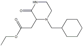 ethyl 2-[1-(cyclohexylmethyl)-3-oxo-2-piperazinyl]acetate Struktur