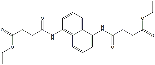 ethyl 4-({5-[(4-ethoxy-4-oxobutanoyl)amino]-1-naphthyl}amino)-4-oxobutanoate Struktur