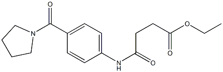 ethyl 4-oxo-4-[4-(1-pyrrolidinylcarbonyl)anilino]butanoate Struktur