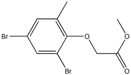 methyl 2-(2,4-dibromo-6-methylphenoxy)acetate Struktur