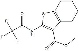 methyl 2-[(2,2,2-trifluoroacetyl)amino]-4,5,6,7-tetrahydro-1-benzothiophene-3-carboxylate Struktur