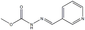 methyl 2-[(E)-3-pyridinylmethylidene]-1-hydrazinecarboxylate Struktur