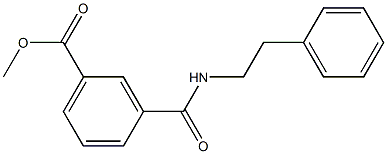 methyl 3-[(phenethylamino)carbonyl]benzoate Struktur