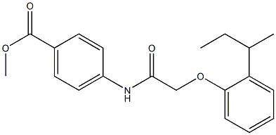 methyl 4-({2-[2-(sec-butyl)phenoxy]acetyl}amino)benzoate Struktur