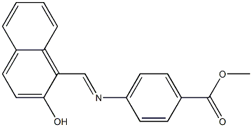 methyl 4-{[(E)-(2-hydroxy-1-naphthyl)methylidene]amino}benzoate Struktur