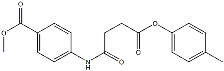 methyl 4-{[4-(4-methylphenoxy)-4-oxobutanoyl]amino}benzoate Struktur