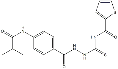 N-({2-[4-(isobutyrylamino)benzoyl]hydrazino}carbothioyl)-2-thiophenecarboxamide Struktur