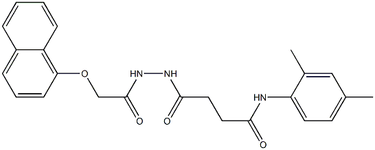 N-(2,4-dimethylphenyl)-4-{2-[2-(1-naphthyloxy)acetyl]hydrazino}-4-oxobutanamide Struktur