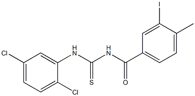 N-(2,5-dichlorophenyl)-N'-(3-iodo-4-methylbenzoyl)thiourea Struktur