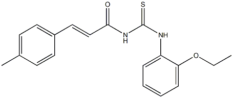 N-(2-ethoxyphenyl)-N'-[(E)-3-(4-methylphenyl)-2-propenoyl]thiourea Struktur