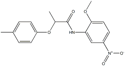 N-(2-methoxy-5-nitrophenyl)-2-(4-methylphenoxy)propanamide Struktur