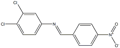 3,4-dichloro-N-[(E)-(4-nitrophenyl)methylidene]aniline Struktur