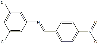 3,5-dichloro-N-[(E)-(4-nitrophenyl)methylidene]aniline Struktur