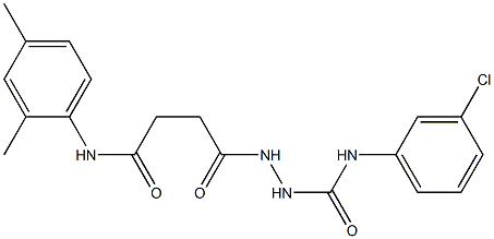 N-(3-chlorophenyl)-2-[4-(2,4-dimethylanilino)-4-oxobutanoyl]-1-hydrazinecarboxamide Struktur