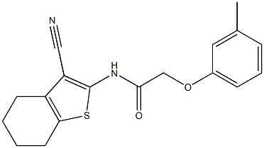 N-(3-cyano-4,5,6,7-tetrahydro-1-benzothiophen-2-yl)-2-(3-methylphenoxy)acetamide Struktur