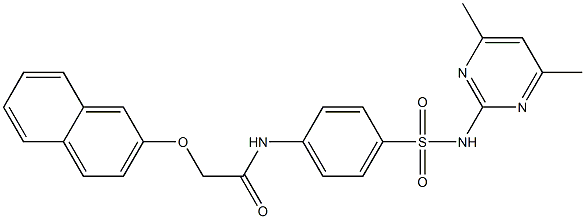 N-(4-{[(4,6-dimethyl-2-pyrimidinyl)amino]sulfonyl}phenyl)-2-(2-naphthyloxy)acetamide Struktur