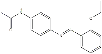 N-(4-{[(E)-(2-ethoxyphenyl)methylidene]amino}phenyl)acetamide Struktur