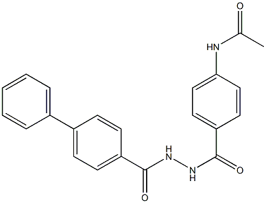 N-(4-{[2-([1,1'-biphenyl]-4-ylcarbonyl)hydrazino]carbonyl}phenyl)acetamide Struktur