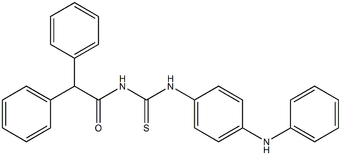 N-(4-anilinophenyl)-N'-(2,2-diphenylacetyl)thiourea Struktur