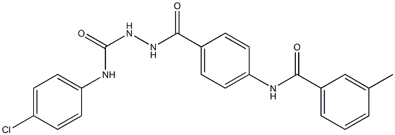 N-(4-chlorophenyl)-2-{4-[(3-methylbenzoyl)amino]benzoyl}-1-hydrazinecarboxamide Struktur