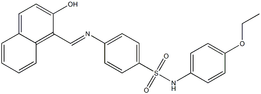 N-(4-ethoxyphenyl)-4-{[(E)-(2-hydroxy-1-naphthyl)methylidene]amino}benzenesulfonamide Struktur