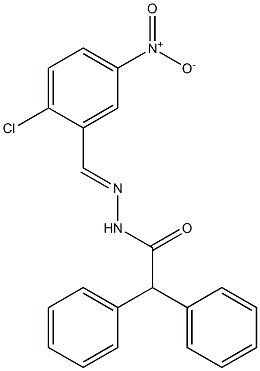 N'-[(E)-(2-chloro-5-nitrophenyl)methylidene]-2,2-diphenylacetohydrazide Struktur