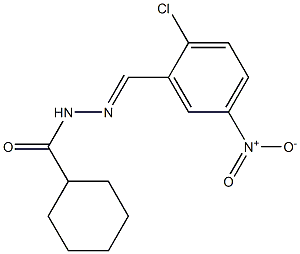 N'-[(E)-(2-chloro-5-nitrophenyl)methylidene]cyclohexanecarbohydrazide Struktur