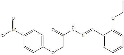 N'-[(E)-(2-ethoxyphenyl)methylidene]-2-(4-nitrophenoxy)acetohydrazide Struktur