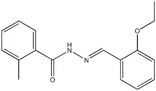 N'-[(E)-(2-ethoxyphenyl)methylidene]-2-methylbenzohydrazide Struktur