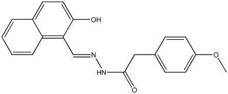 N'-[(E)-(2-hydroxy-1-naphthyl)methylidene]-2-(4-methoxyphenyl)acetohydrazide Struktur