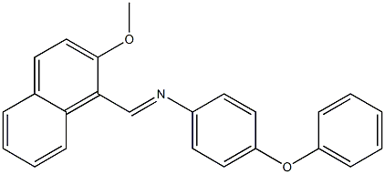 N-[(E)-(2-methoxy-1-naphthyl)methylidene]-N-(4-phenoxyphenyl)amine Struktur