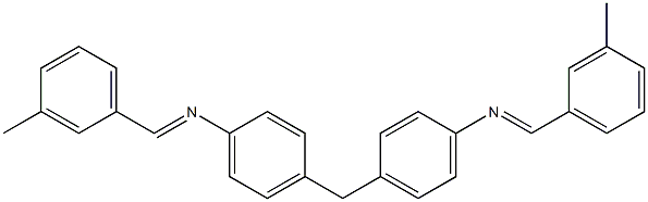 N-[(E)-(3-methylphenyl)methylidene]-N-[4-(4-{[(E)-(3-methylphenyl)methylidene]amino}benzyl)phenyl]amine Struktur