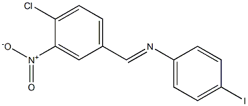 N-[(E)-(4-chloro-3-nitrophenyl)methylidene]-N-(4-iodophenyl)amine Struktur