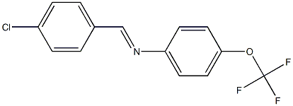 N-[(E)-(4-chlorophenyl)methylidene]-N-[4-(trifluoromethoxy)phenyl]amine Struktur