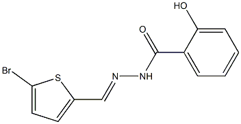 N'-[(E)-(5-bromo-2-thienyl)methylidene]-2-hydroxybenzohydrazide Struktur