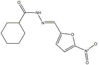 N'-[(E)-(5-nitro-2-furyl)methylidene]cyclohexanecarbohydrazide Struktur