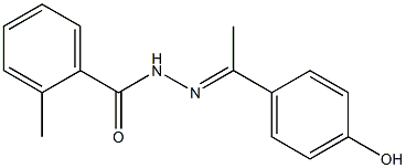 N'-[(E)-1-(4-hydroxyphenyl)ethylidene]-2-methylbenzohydrazide Struktur