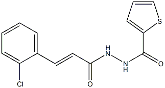 N'-[(E)-3-(2-chlorophenyl)-2-propenoyl]-2-thiophenecarbohydrazide Struktur