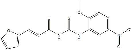 N-[(E)-3-(2-furyl)-2-propenoyl]-N'-(2-methoxy-5-nitrophenyl)thiourea Struktur