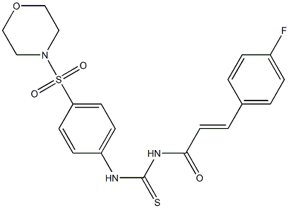 N-[(E)-3-(4-fluorophenyl)-2-propenoyl]-N'-[4-(4-morpholinylsulfonyl)phenyl]thiourea Struktur