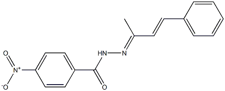 N'-[(E,2E)-1-methyl-3-phenyl-2-propenylidene]-4-nitrobenzohydrazide Struktur