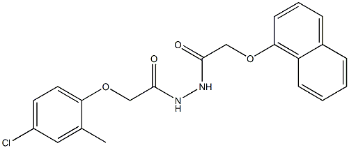 N'-[2-(4-chloro-2-methylphenoxy)acetyl]-2-(1-naphthyloxy)acetohydrazide Struktur