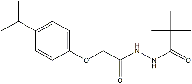 N'-[2-(4-isopropylphenoxy)acetyl]-2,2-dimethylpropanohydrazide Struktur